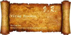 Virág Roxána névjegykártya
