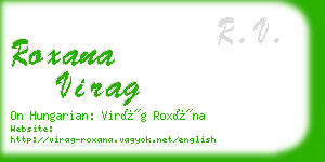 roxana virag business card